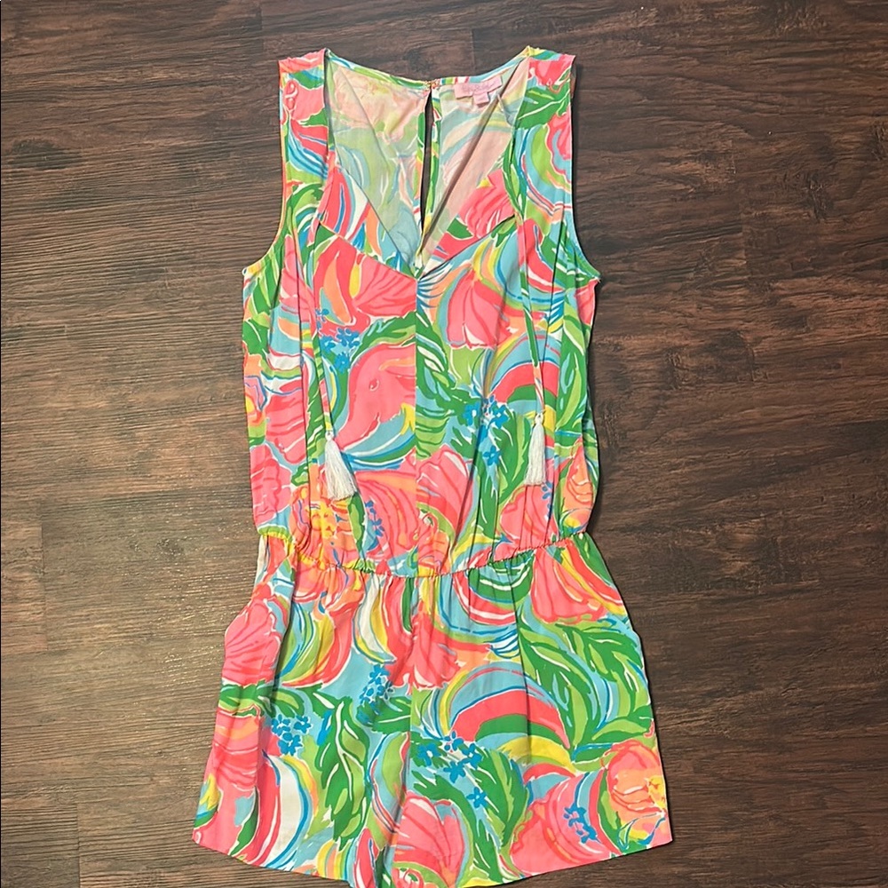 Lilly Pulitzer Colorful Sleeveless Floral romper